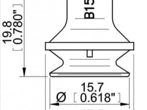 S.B15-2CR60.XXX.00 Сильфонная вакуумная присоска B15-2 (3150230) (аналог PIAB) (5)