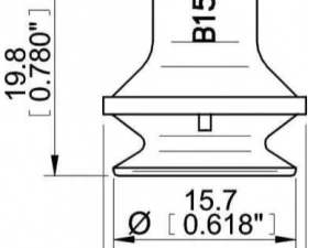 S.B15-2S50.XXX.00 Сильфонная вакуумная присоска B15-2.20 (3150230S) (аналог PIAB) (5)