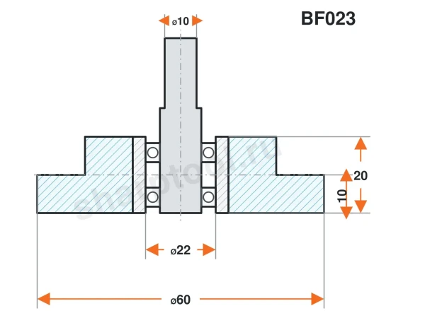 BF023 Ролик силиконовый для линии окутывания 60х20 H10