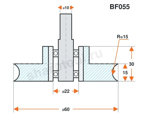 BF055 Ролик силиконовый для линии окутывания 60х30 R15*H15