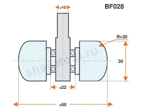 BF028 Ролик силиконовый для линии окутывания 60х30 R30
