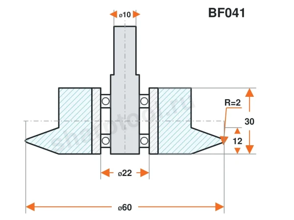 BF041 Ролик силиконовый для линии окутывания 60х30 R2 H12