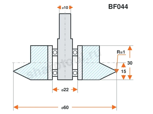 BF044 Ролик силиконовый для линии окутывания 60х30 R1 H15