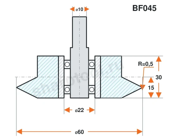BF045 Ролик силиконовый для линии окутывания 60х30 R0,5 H15