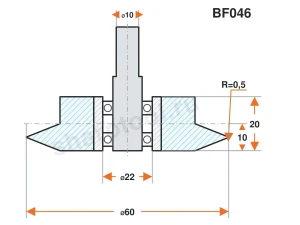 BF046 Ролик силиконовый для линии окутывания 60х20 R0,5 H10