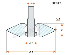 BF047 Ролик силиконовый для линии окутывания 60х20 R2