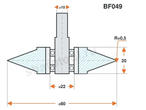 BF049 Ролик силиконовый для линии окутывания 80х20 R0,5