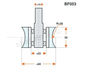BF053 Ролик силиконовый для линии окутывания 50х30 R30
