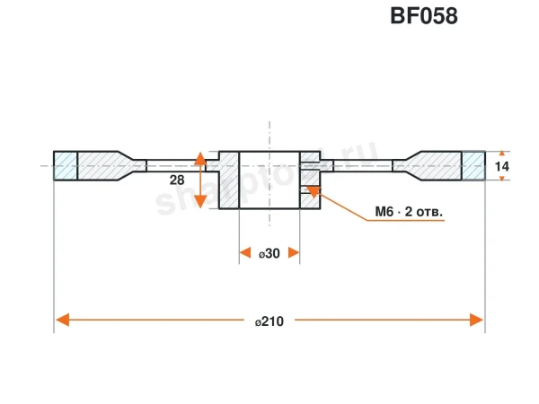 BF058 Ролик силиконовый для линии окутывания 210х30х14