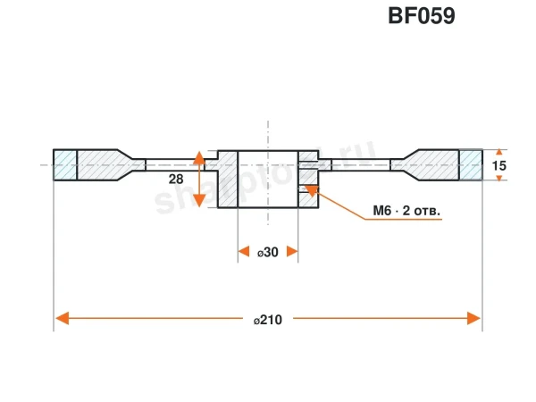 BF059 Ролик силиконовый для линии окутывания 210х30х15