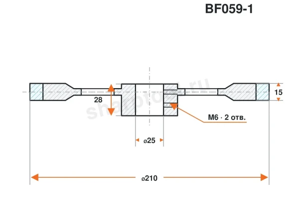 BF059-1 Ролик силиконовый для линии окутывания 210х25х15