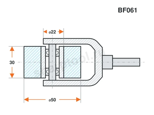 BF061 Ролик силиконовый на опоре для линии окутывания 50х30