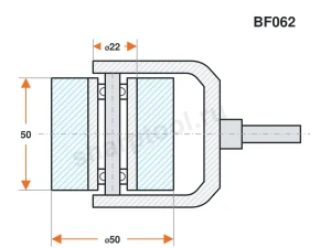 BF062 Ролик силиконовый на опоре для линии окутывания 50х50