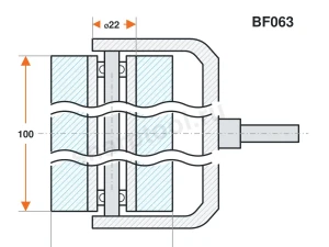 BF063 Ролик силиконовый на опоре для линии окутывания 50х100