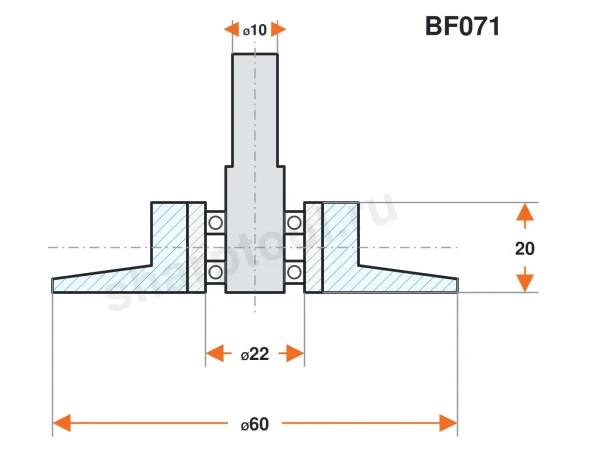 BF071 Ролик нейлоновый для линии окутывания 60х20