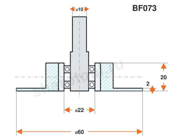 BF073 Ролик нейлоновый для линии окутывания 60х20 H2