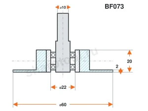 BF073 Ролик нейлоновый для линии окутывания 60х20 H2