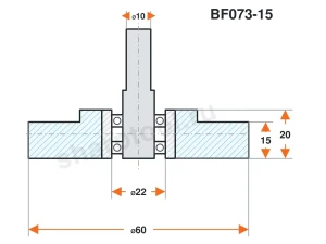 BF073-15 Ролик нейлоновый для линии окутывания 60х20 H15